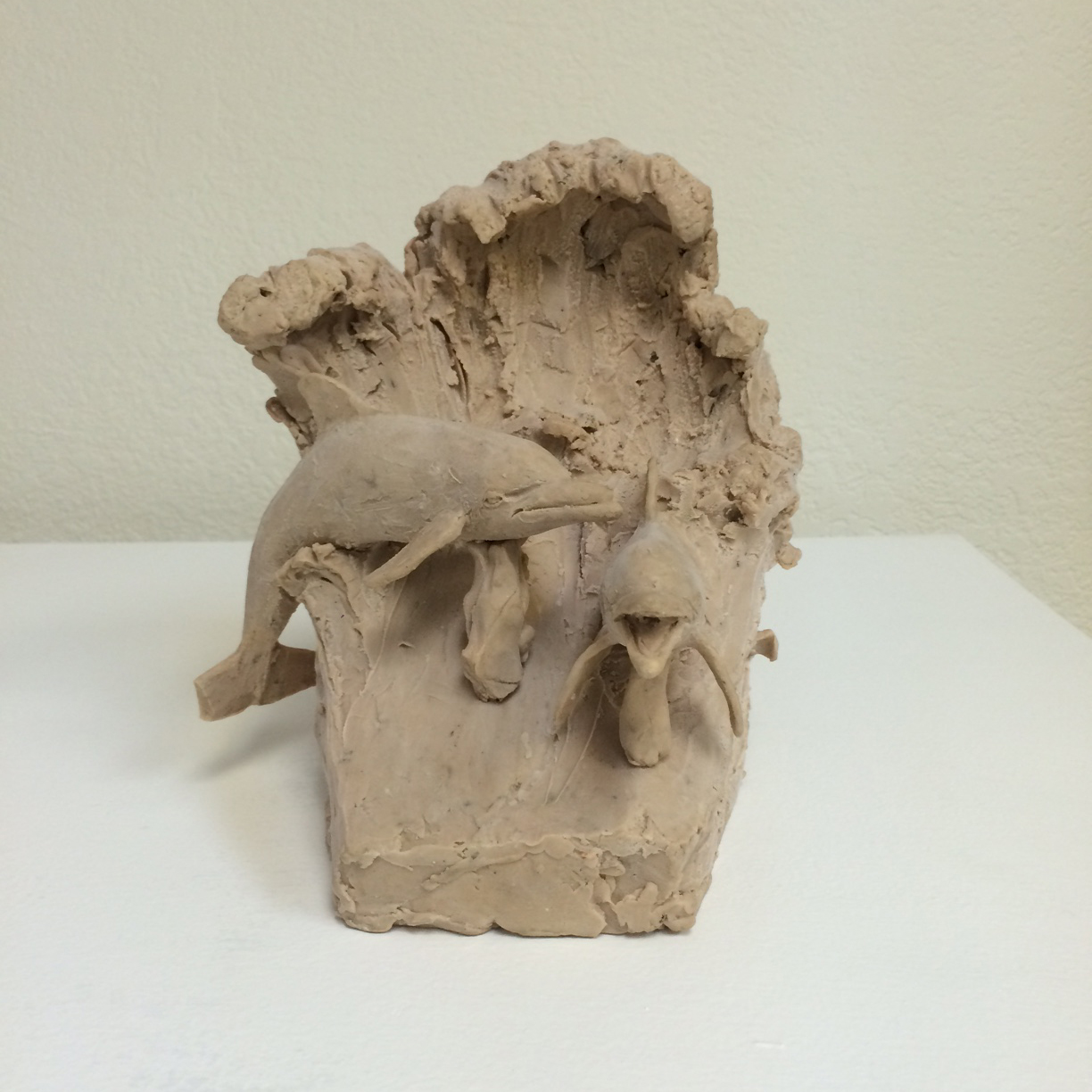 The original clay sculpture model before bronze casting
