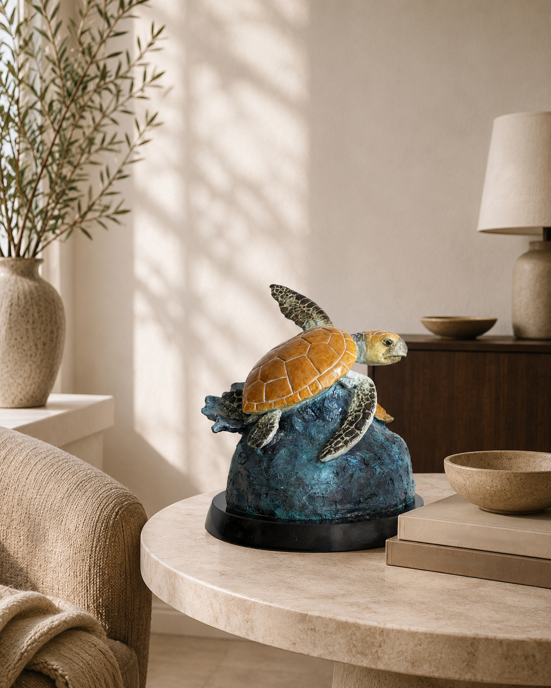 Sea turtle memorial sculpture by Wyland
