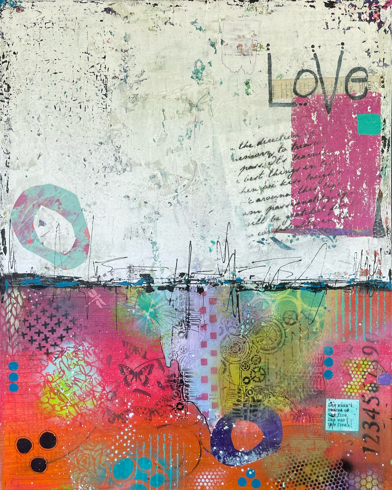 Love — a mixed-media painting by a Tribute Art collaborative artist